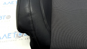 Honda Clarity 18-21 USA passenger seat back trim, gray cloth + black leather combination, heated, wrinkled, needs cleaning