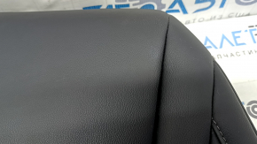 Honda Clarity 18-21 USA passenger seat back trim, gray cloth + black leather combination, heated, wrinkled, needs cleaning