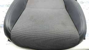 Honda Clarity 18-21 USA passenger seat cushion trim, gray cloth + black leather combination, heated, ready to clean