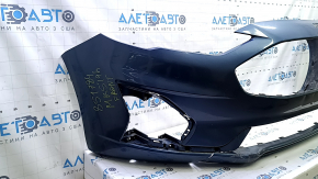 Front bumper, bare, Ford Fusion mk5 19-20, without parking sensors and tow hook, blue, cracked, dented, scuffed
