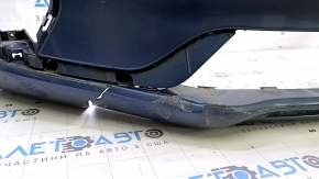 Front bumper, bare, Ford Fusion mk5 19-20, without parking sensors and tow hook, blue, cracked, dented, scuffed