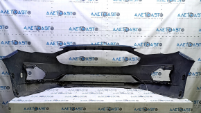 Front bumper, bare, Ford Fusion mk5 19-20, without parking sensors and tow hook, blue, cracked, dented, scuffed
