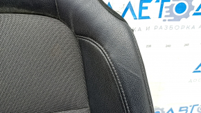 Driver's seat cushion cover for a Honda Clarity 18-21 USA, gray cloth + black leather combination, heated, wrinkled, needs cleaning