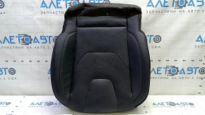 Lower passenger seat trim for Ford Fusion mk5 17-20 titanium, black leather, perforated, dents, needs cleaning