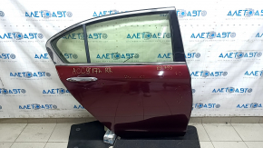 Rear right door assembly Honda Accord 13-17 red R-543P, scratches, nicks