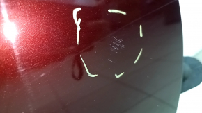 Honda Accord 13-17 keyless front right door assembly, red R-543P, scratches, dents