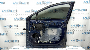 Lincoln MKZ 13-20 keyless front right door assembly, blue N1, dents, scratches on glass and molding, dents on molding