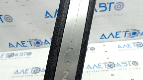 Lincoln MKZ 17-20 front left door sill plate, chrome with backlight, black, scratches, dents