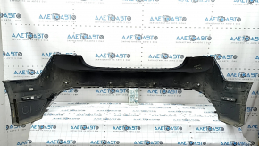 Lincoln MKZ 13-20 rear bumper, bare upper part, white, for parking sensors, broken fasteners, torn, pressed, scratches