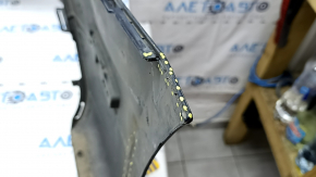 Lincoln MKZ 13-20 rear bumper, bare upper part, white, for parking sensors, broken fasteners, torn, pressed, scratches