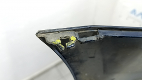 Lincoln MKZ 13-20 rear bumper, bare upper part, white, for parking sensors, broken fasteners, torn, pressed, scratches