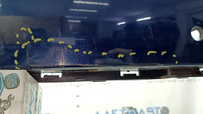 Lincoln MKZ 13-20 rear bumper, bare upper part, white, for parking sensors, broken fasteners, torn, pressed, scratches
