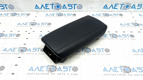 Lincoln MKZ 17-20 center console armrest, black leather, scratches on plastic, torn mounting seals