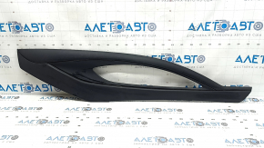 Lincoln MKZ 17-20 center console trim, right side, black leather, scratches, worn
