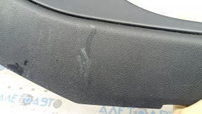 Lincoln MKZ 17-20 center console trim, right side, black leather, scratches, worn