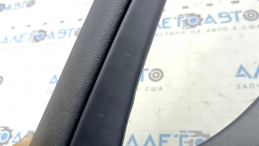 Lincoln MKZ 17-20 center console trim, right side, black leather, scratches, worn