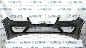 Bare front bumper for a Lincoln MKZ 17-20, without parking sensors and without a tow hook, blue, scratches, cracks in the mounts, dents
