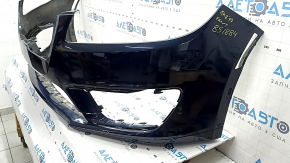 Bare front bumper for a Lincoln MKZ 17-20, without parking sensors and without a tow hook, blue, scratches, cracks in the mounts, dents