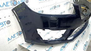 Bare front bumper for a Lincoln MKZ 17-20, without parking sensors and without a tow hook, blue, scratches, cracks in the mounts, dents