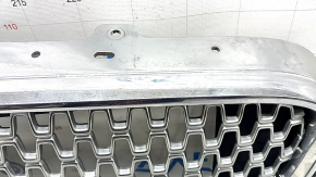 Radiator grille Lincoln MKZ 17-20 chrome, with emblem, chrome, sand