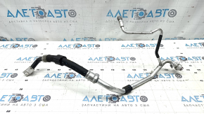 The third air conditioner compressor-heater pipe for the Audi Q8 19-25 MHEV is short and fits R1234YF.