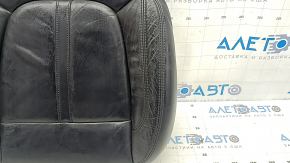 Lincoln MKZ 17 passenger seat back trim - black leather, heated, creased, cracked, scratched