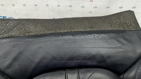 Lincoln MKZ 17 passenger seat back trim - black leather, heated, creased, cracked, scratched