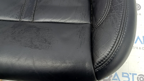 Lincoln MKZ 17 passenger seat back trim - black leather, heated, creased, cracked, scratched