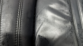 Lincoln MKZ 17 passenger seat back trim - black leather, heated, creased, cracked, scratched