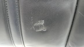 Left rear seat back for Lincoln MKZ 17-20, black leather, with seat belt and armrest, heated, torn, dented, scratched, needs cleaning