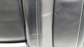 Left rear seat back for Lincoln MKZ 17-20, black leather, with seat belt and armrest, heated, torn, dented, scratched, needs cleaning