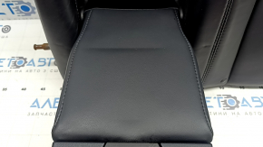 Left rear seat back for Lincoln MKZ 17-20, black leather, with seat belt and armrest, heated, torn, dented, scratched, needs cleaning