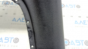 Lincoln MKZ 13-20 black rear driver's seat cover, broken fasteners, broken fastener, cracks in fasteners, tear, dented