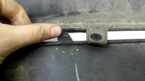 Rear bumper bare Lincoln MKZ 17-20 lower part, structure, scratches, broken fasteners, dented, crack in fastener