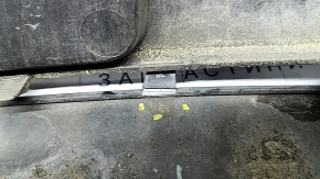 Rear bumper bare Lincoln MKZ 17-20 lower part, structure, scratches, broken fasteners, dented, crack in fastener