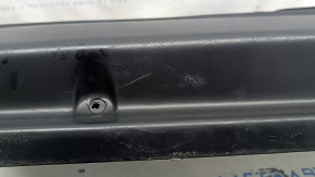 Door trim card front left Lincoln MKZ 17-20 black with black insert leather, armrest black leather, insert light wood gloss, with backlight, with handle, scratches, tears, dented, under clean