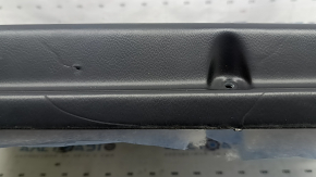 Door trim card front right Lincoln MKZ 17-20 black with black insert leather, armrest black leather, insert light wood gloss, with backlight, with handle, scratches, tears, dented, under black