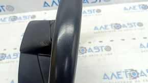 Lincoln MKZ 13-20 steering wheel, black leather, scratches, tear, non-factory hole