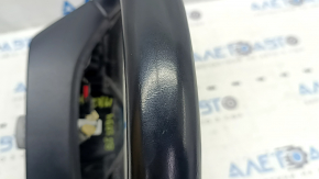 Lincoln MKZ 13-20 steering wheel, black leather, scratches, tear, non-factory hole