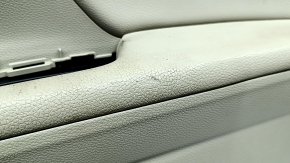 Beige front right door panel for a 16-17 Honda Accord, beige leather armrest and insert, glossy wood molding, dry-cleanable, scratch-free