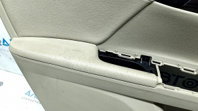 Beige front left door panel for Honda Accord 2016-2017, beige leather armrest and insert, glossy wood molding, suitable for seat memory, ready for cleaning