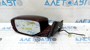 Left side mirror assembly Honda Accord 14-17, 6 pins, turn signal, red R-543P, sand, scratches