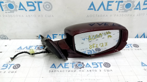 Right side mirror assembly Honda Accord 16-17, 12 pins, turn signal, camera, red R-543P, sand, scratches