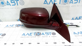 Right side mirror assembly Honda Accord 16-17, 12 pins, turn signal, camera, red R-543P, sand, scratches