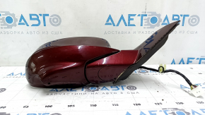 Right side mirror assembly Honda Accord 16-17, 12 pins, turn signal, camera, red R-543P, sand, scratches