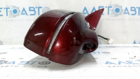 Right side mirror assembly Honda Accord 16-17, 12 pins, turn signal, camera, red R-543P, sand, scratches