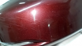 Right side mirror assembly Honda Accord 16-17, 12 pins, turn signal, camera, red R-543P, sand, scratches