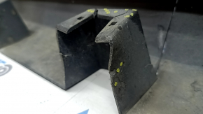 Left threshold Lincoln MKZ 13-20 blue N1, cracks, cracks in fasteners, scratches, broken fasteners, pressed