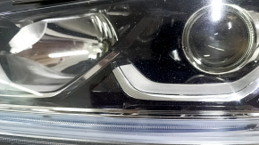 Left front headlight, bare, Honda Accord 17 hybrid, halogen, under DRL, sand, for polishing