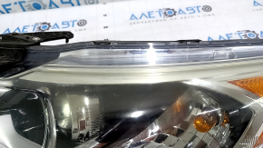 Left front headlight, bare, Honda Accord 17 hybrid, halogen, under DRL, sand, for polishing